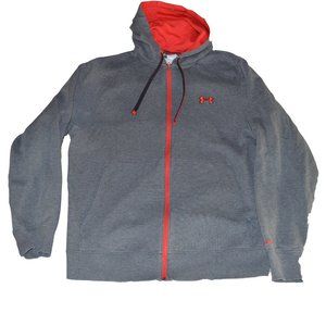 Under Armour M Gray Zip Up Hoodie Kangaroo Pocket